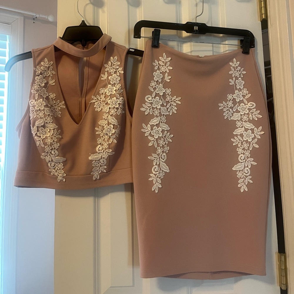 Pink Top / Skirt Set